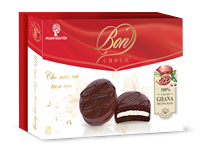 Vente en gros OEM : Gâteau sucré vietnamien enrobé de chocolat, type guimauve, en vrac, 448g, 12 mois, 8 boîtes/carton, direct usine