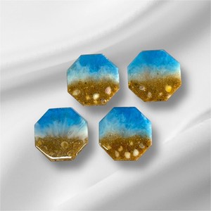 Resin Coasters with Neon Colors for Bold and Fun <b>Table</b> Settings Set of 4 with extra Greatest Design & Quality - Product Image 1
