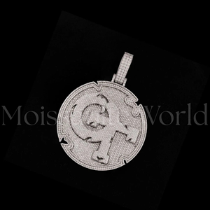 Pendentif en argent 925 style moderne avec diamant Moissanite, collier de luxe hip-hop glacé, bijou tendance, cadeau disponible - Product Image 2