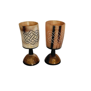 Gobelet en corne de vache fait main, tasse en corne d'âne, vaisselle en corne de buffle de qualité supérieure, ensemble cadeau rustique décoratif traditionnel, objet de collection - Product Image 4