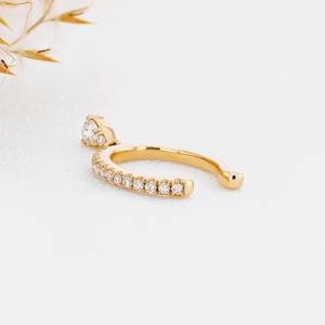 Pendientes de Oro de 14K con Diamante Cultivado en Laboratorio en Forma de Lágrima, Pendientes Minimalistas con Diamantes para Mujer, Joyería Elegante para Uso Diario - Product Image 5