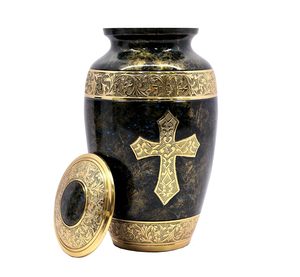 Urne funéraire raffinée pour cendres d'adultes avec détails artistiques pour cérémonies commémoratives, hommages familiaux et honneur durable - Product Image 1