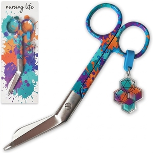 Tijeras de primeros auxilios moradas personalizadas de acero inoxidable, pinzas de agarre tipo pico de pato/caimán de acero inoxidable alemán, instrumentos. - Product Image 6