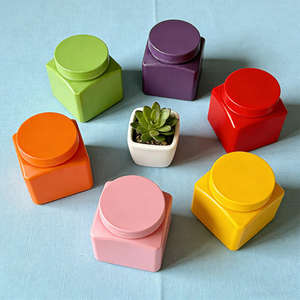 Tarro Cuadrado de Boca Ancha de Plástico PET de 500ml al por Mayor - Tarro Vacío de 16oz para Crema, para Empaque Cosmético de Color Personalizado - Product Image 1