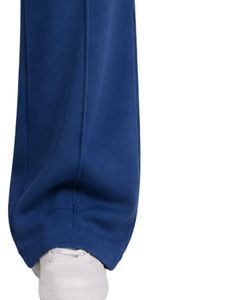 Women <b>Navy</b> <b>Blue</b> <b>Wide</b> <b>Leg</b> Sweatpants High Waist Loose Fit Casual Fleece Jogger Lounge Pants Streetwear <b>Trousers</b> - Product Image 4