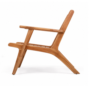 Sillón de Relax Moderno de Madera de Teca Sólida, Silla de Descanso para Interiores y Exteriores, Silla Decorativa para Villa, Resort, Hotel, Patio - Product Image 3