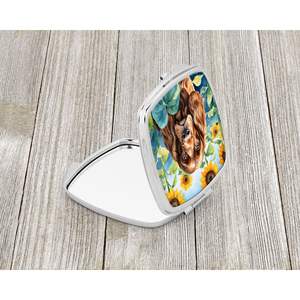 Miroir Compact Décoratif Voyage Maquillage Miroir Femmes Filles Cadeaux Poche Maquillage Miroir Pliant De Poche - Product Image 2