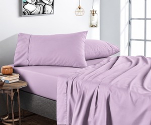 300 TC Thistle Queen Size 4 Piece <b>Bed</b> <b>Sheet</b> Set Premium Smooth Soft Touch Breathable Elegant Comfortable <b>Deep</b> Pocket Fitted - Product Image 1