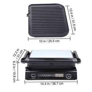 Plancha Eléctrica Comercial de 14.4 Pulgadas y 1800W, Parrilla de Sobremesa de 7 Pulgadas, Superficie Antiadherente de Hierro para Cocinar, para Restaurante, Teppanyaki, para el Hogar - Product Image 6