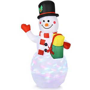 5 Foot Tall Snowman Inflatable Christmas Decoration with Colorful LED Lights Outdoor Holiday Yard Decorations - Product Image 5