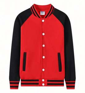 Sudaderas con Cuello Alto para Hombre en Oferta, Chaquetas Varsity de Forro Polar, Chaquetas de Béisbol Bordadas Personalizadas con Logotipo - Product Image 1