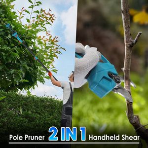Forbice Elettrica per Potatura con Motore Brushless da 850W, 200 Minuti di Autonomia, Prolunga da 4.5-6.3 Piedi, Lama SK5 per Siepi e Alberi, Alimentazione a 2 Batterie - Product Image 6