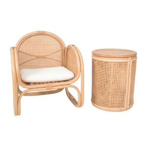 Chaise longue et table en rotin de haute qualité pour enfants, meubles en rotin de luxe pour enfants, chambre d'enfant, vente chaude, prix d'usine, vente en gros, pas cher - Product Image 1