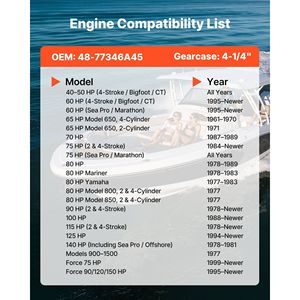 Elica Fuoribordo Migliorata in Alluminio a 15 Denti Scanalati per Motori Mercury 40-140 HP, Adatta a Ingranaggi da 4-1/4 Pollici, Elica Marina OEM - Product Image 4