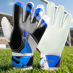 Gants de gardien de but de football en latex allemand bleu de qualité supérieure, design personnalisé, coupe négative, sangle en latex, vente chaude - Product Image 4