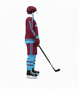 Usine OEM d'uniformes de hockey sur glace professionnels |   Maillots de hockey en maille 100% polyester avec logo personnalisé imprimé |   Vente en gros de couleurs personnalisées - Product Image 6
