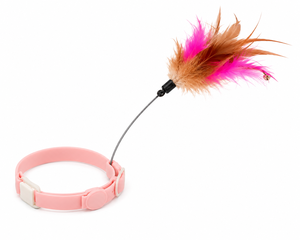 Cat Teasing <b>Collar</b> Toy OEM ODM Custom Logo Interactive Silicone Feather Cat <b>Collar</b> Direct Manufacturer - Product Image 2