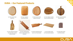 Tabla de cortar con forma de pez de color natural Tabla de cortar de pescado de goma de madera - Product Image 3