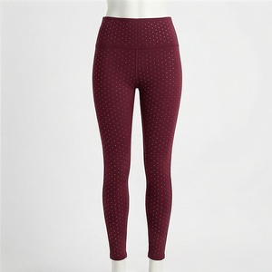 High Quality Cotton <b>Mesh</b> Casual Soft Customized Color Yoga Gym Fashionable Stylish <b>Rhinestone</b> Embellished Pants Sets - Product Image 1