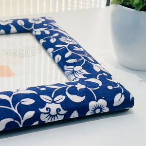 Handmade Classic Dark Blue Lace Photo <b>Frame</b> with Elegant Mirror Design Customized Logo Option - Product Image 4