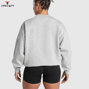 Sweat-shirts pour femmes en gros – Col rond, couleur unie, sport, décontracté, grandes tailles, streetwear, automne, logo imprimé sur le devant, haute qualité - Product Image 2
