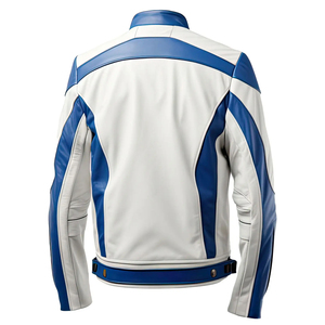 Heavy Duty Motorbike <b>Racing</b> <b>Jacket</b> Protective Motorcycle Leather Wear with Reinforced Safety Panels - Product Image 5