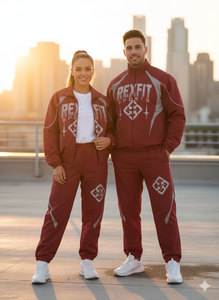 ชุดวอร์ม Rexfit OEM แบบมีโลโก้สะท้อนแสง ผลิตจากผ้าโพลีเอสเตอร์ผสมคอตตอน สำหรับผู้ชาย พิมพ์ลายสองชิ้น ชุดวอร์มแบบมีซิป ชุดกันลมสำหรับผู้ชาย - Product Image 5