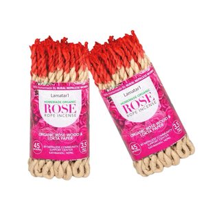 Lamatar1 el yapımı Nepal gül halat tütsü seti çevre dostu ev koku ev dekor Yoga meditasyon stres giderici tütsü - Product Image 1