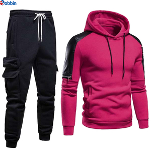 Top Trend Men's Hooded Tracksuit Set Solid Color Full Sleeve Casual Jogging <b>Pants</b> Side Pockets Breathable Polyester Autumn Wear - Product Image 5