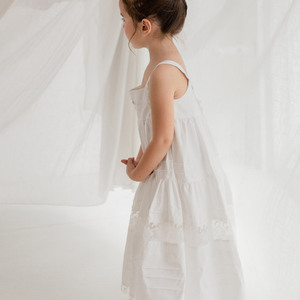 Alula Girls' <b>White</b> Sleeveless Neckless Dress Hand Embroidered Flower <b>Lace</b> for Trendy Summer Party Collection - Age 12 - Product Image 3