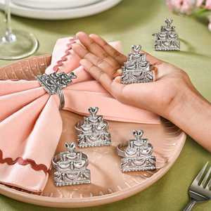 Juego de 6 Anillos para Servilletas de Latón de Estilo Americano Vintage, Duraderos y de Lujo, con 4.5 cm de Ancho, para Bodas y Restaurantes - Product Image 4