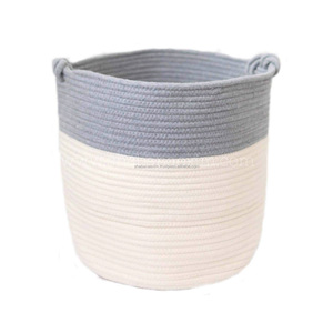 Panier de rangement en coton durable pour l'organisation du linge des articles pour bébé Panier en coton ou jouets avec un design simple et élégant - Product Image 3