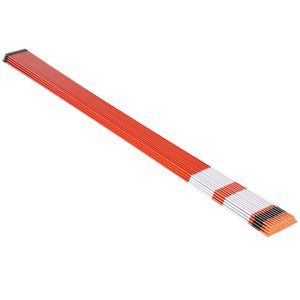 Set di 100 Segnali Riflettenti per Vialetti, 72 cm di Lunghezza, Diametro 5/16, Tessuto Riflettente, 12 Punte in Acciaio per Foratura, per Vialetti e Neve - Product Image 1