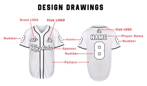 Vente en gros d'usine : Maillots de baseball personnalisés, uniformes de baseball avec impression sur mesure, maillots de baseball pour jeunes à col en V avec écusson personnalisé - Product Image 4