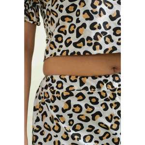 Conjunto de Vestido Mini de Fiesta para Mujer, Estampado Floral de Algodón, Ecológico, Lavable, con Mangas Abullonadas y Falda Acampanada - Product Image 6