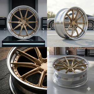 Jantes en alliage forgé polies légères, 2 pièces, design concave, sur mesure, ajustement universel, fabriquées à Taïwan - Product Image 4