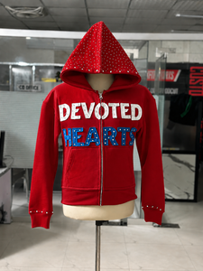 Sudadera con capucha rosa bebé personalizada con cremallera completa, parche de letras 3D, estilo urbano de alta calidad, marca privada - Product Image 5