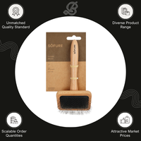 Productos de Aseo para Mascotas de Primera Calidad Más Vendidos, Cepillo de Madera de Haya Sofure Slicker S para Perros y Gatos, Cuidado Diario