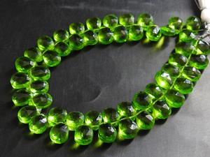 Peridoto Verde Facetado en Forma de Lágrima, Piedra Suelta, Hilo de 8 Pulgadas, 10x7MM, Para Fabricación de Joyas, Suministros al por Mayor de Cuentas de Vidrio - Product Image 3