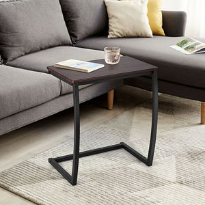 C-shaped <b>Sofa</b> <b>Side</b> Console <b>Table</b> with Steel Frame - Product Image 5