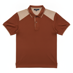 Polo en coton premium pour homme, polo en piqué de coton, manches courtes, design bicolore uni, respirant, coupe décontractée, tricoté. - Product Image 6