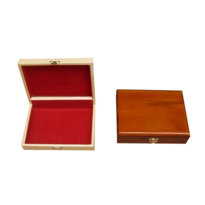 Caja de joyería de madera con múltiples compartimentos y doble cajón, forro de terciopelo rojo vintage, estuche organizador de joyas para anillos y collares. - Product Image 3