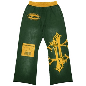 Ensemble de survêtement unisexe à capuche en coton, streetwear imprimé avec lettres croisées, sweat-shirt et pantalon de survêtement, style américain USA - Product Image 3