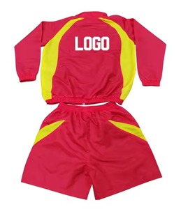 Ensemble de survêtement léger personnalisé en nylon coupe-vent, short et veste, 100 % polyester, imprimé numériquement, tissu nylon des fabricants - Product Image 2