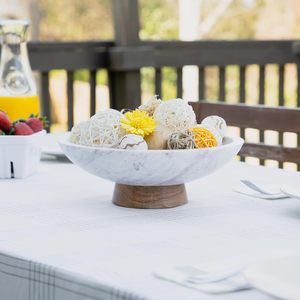 Elegant Premium Marble Fruit Bowl-Modern Design for Birthday & Diwali Multi-Functional Kitchen and <b>Dining</b> <b>Table</b> Decor - Product Image 4