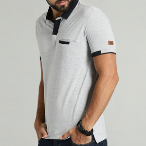 Polo d'été uni brodé pour le golf, à manches courtes, fabriqué en usine OEM, polos professionnels pour hommes - Product Image 2