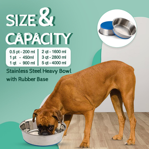 Dernière arrivée de bols pour animaux de compagnie de qualité exceptionnelle pour l'alimentation de bols pour chiens lourds en acier inoxydable de qualité imbattable à un prix fiable - Product Image 5
