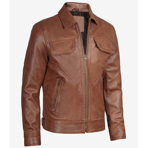 2026 OEM Top Selling Original Cogan <b>Brown</b> Cowhide <b>Leather</b> <b>Jacket</b> For Men's 100%High Quality Low MOQ Winter Fashion Heated <b>Jacket</b> - Product Image 4