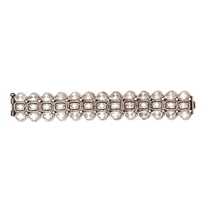 Oferta en calidad genuina 18K chapado en oro bordeado pera Share Polki pendiente colgante con Collar para mujer a bajo precio - Product Image 1