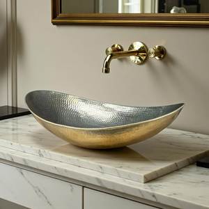 Royal Brass Wash <b>Basin</b> Handmade Premium Bathroom Vessel Sink Elegant Countertop Decorative Luxury Vanity Bowl Interior Collectio - Product Image 2